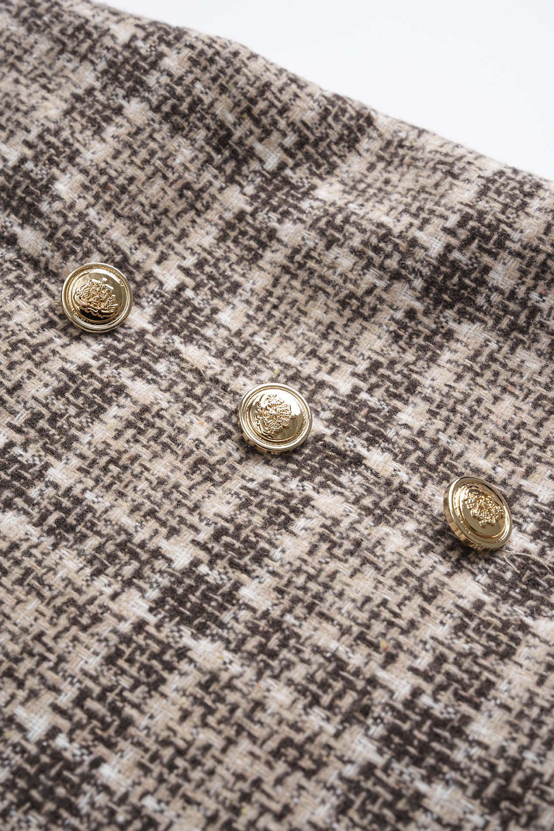 Geruite broek met rits en knoopjes