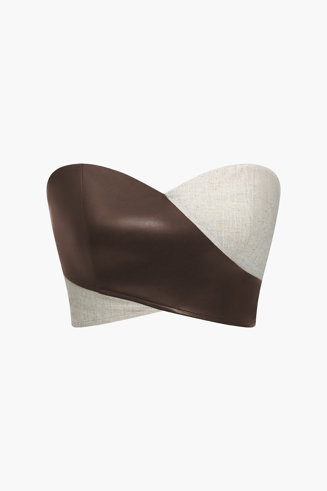 Strapless top met rits