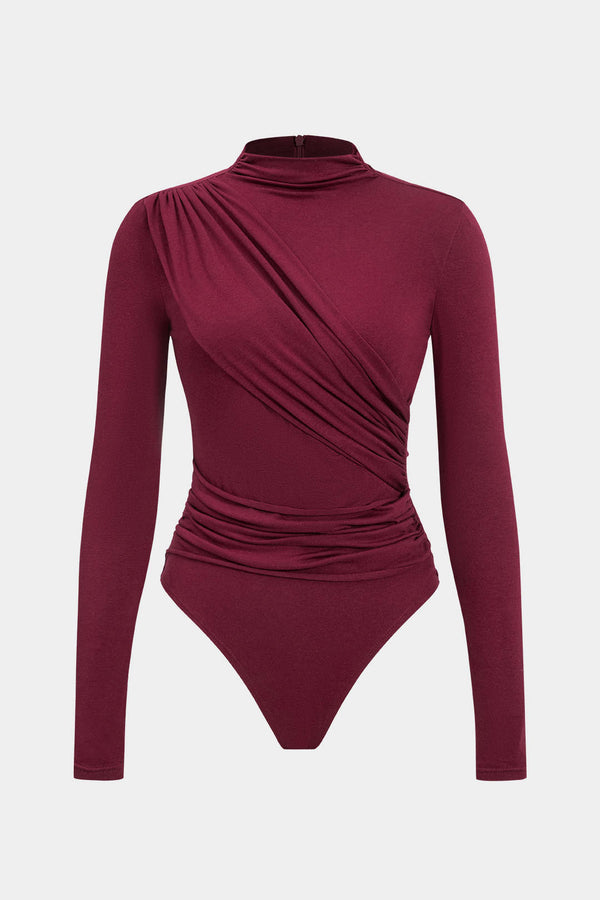 Yasmin - Body met ruches en lange mouwen