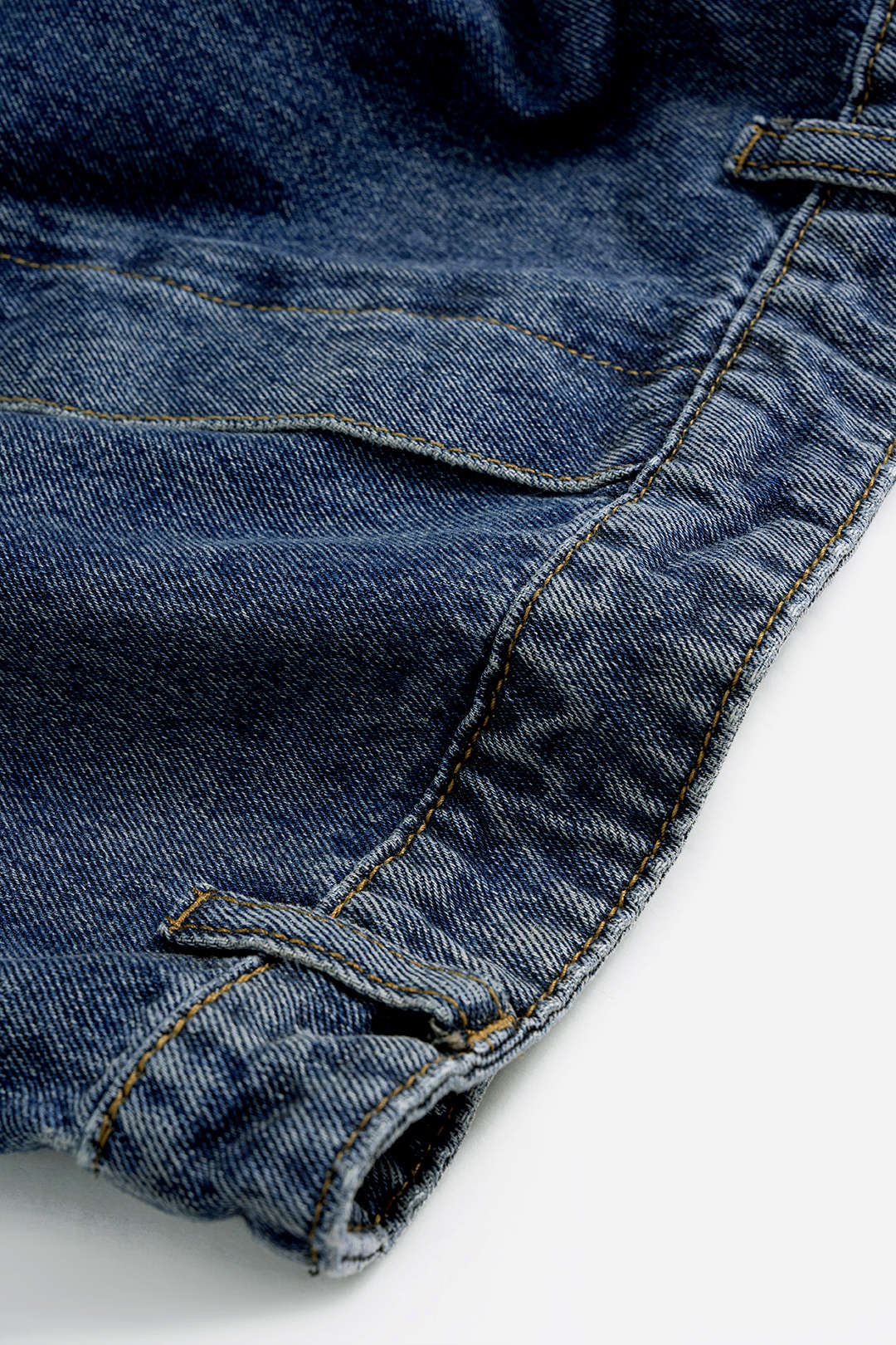Verwassen jeans met hoge taille en ballonmodel