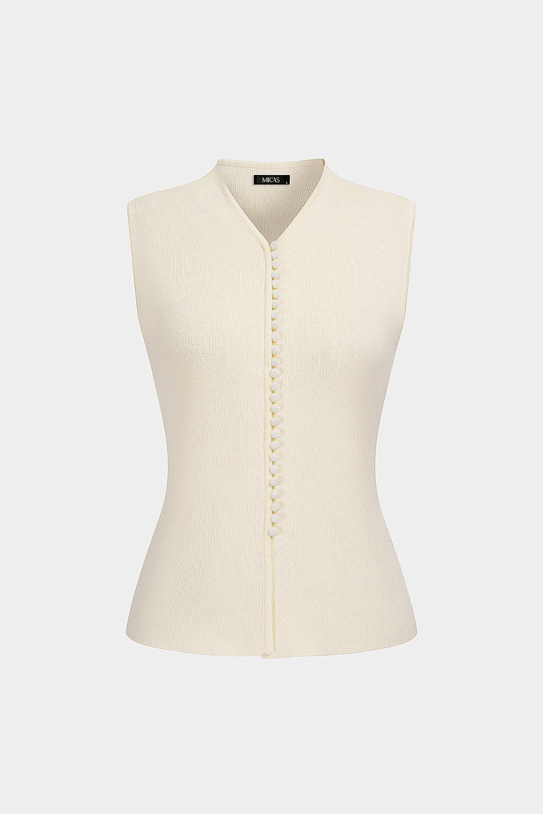 Effen tanktop met V-hals