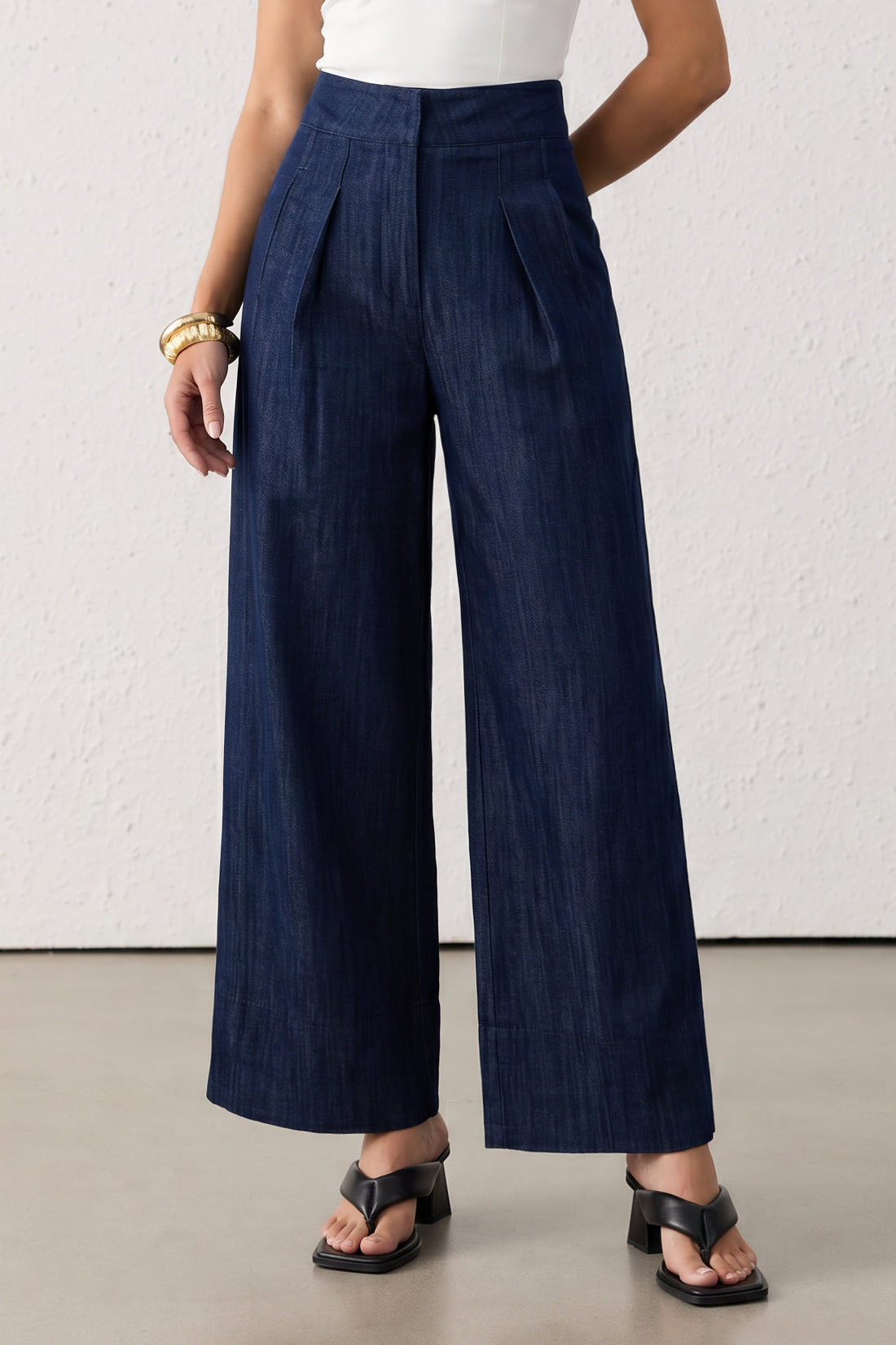 Frida - Broek met hoge taille en wijde pijpen