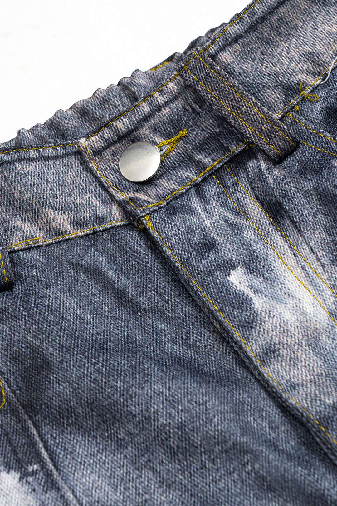 Abstracte print pantalon met zakken en ballonmodel