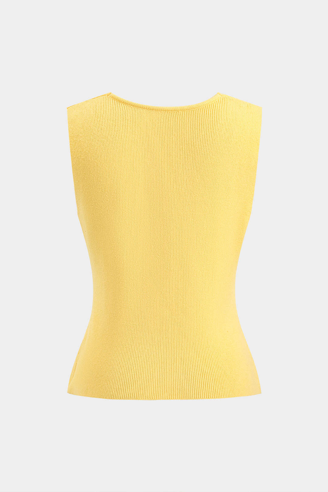 Gebreide metallic tanktop met knoopjes