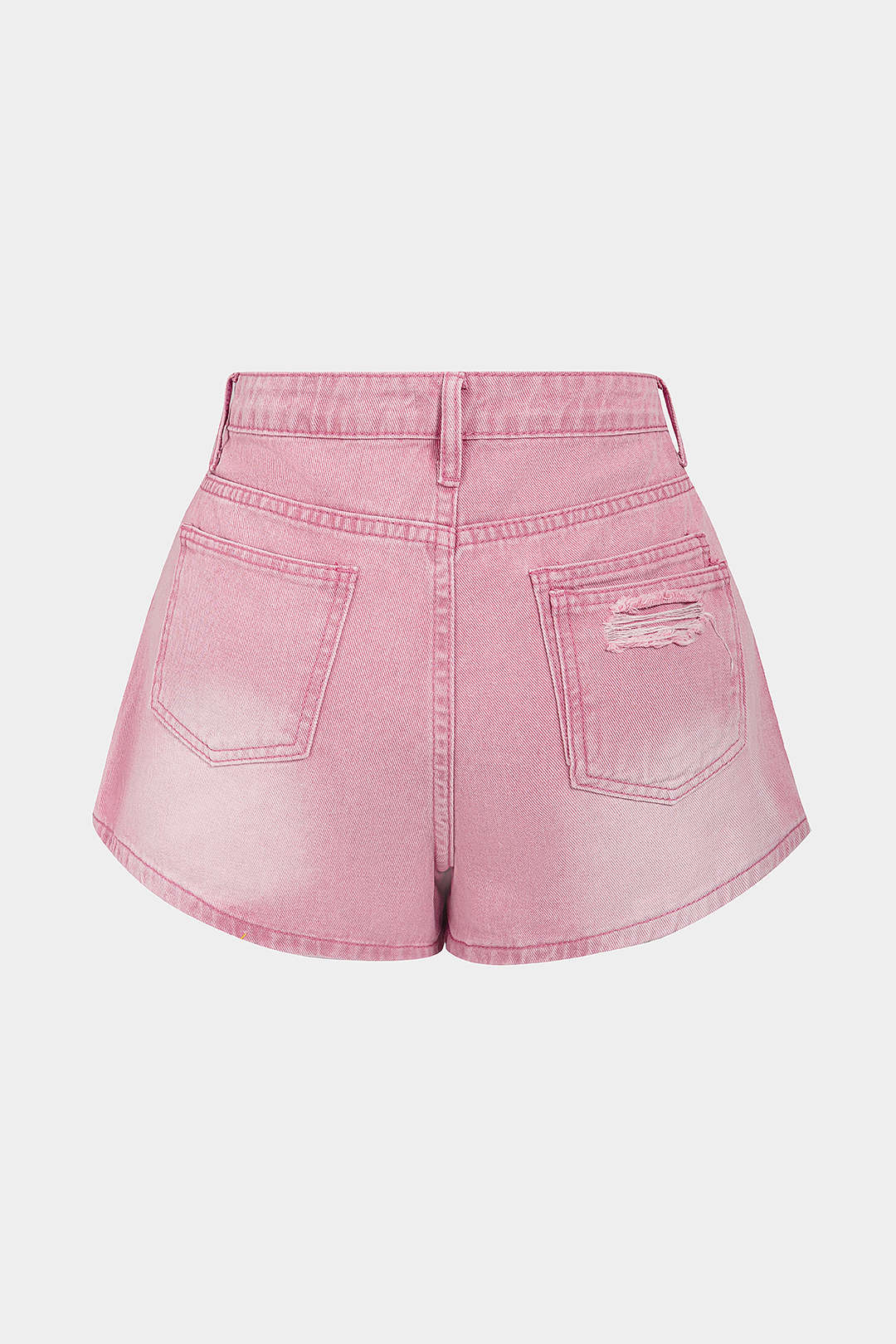 Nova - Denim short met knoopjes en zakken