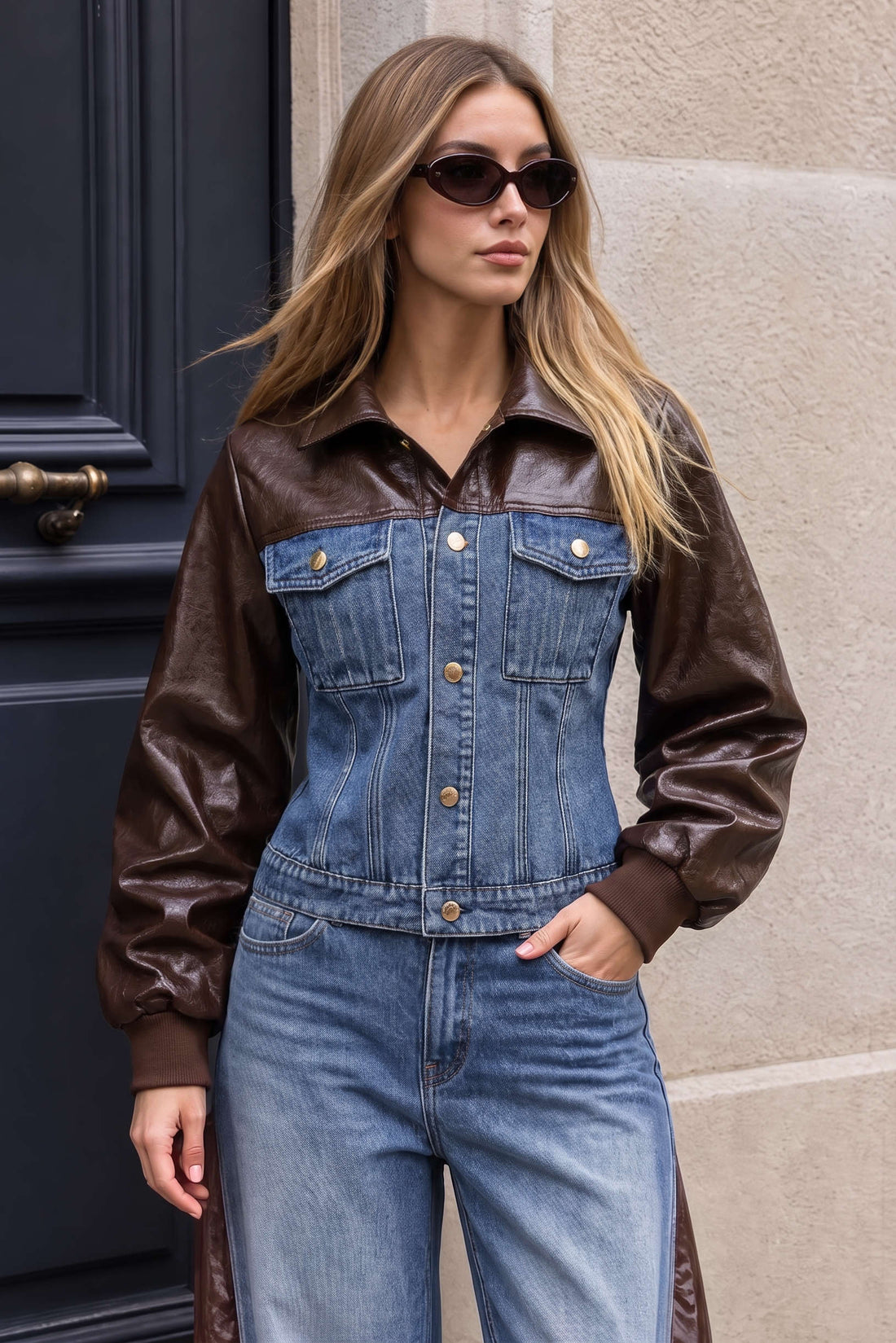 Stella - Denim patchwork jasje