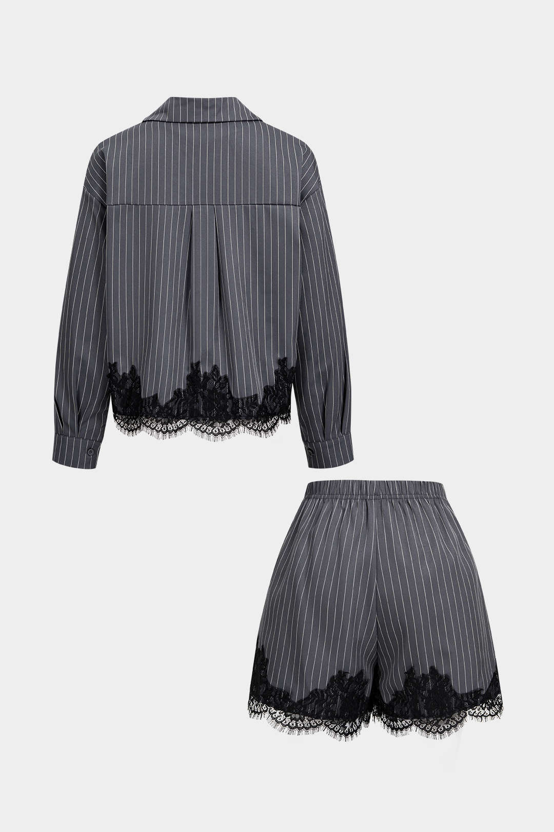 Mae - Gestreepte set met blouse en short