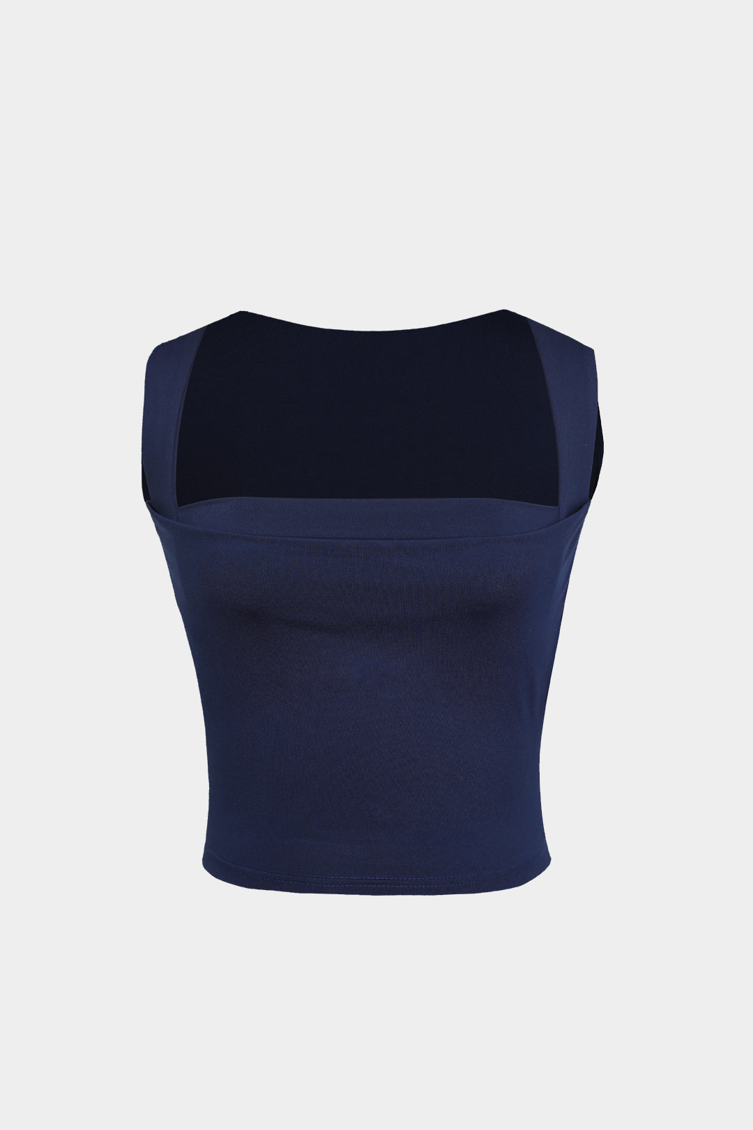 Cropped tanktop met vierkante hals
