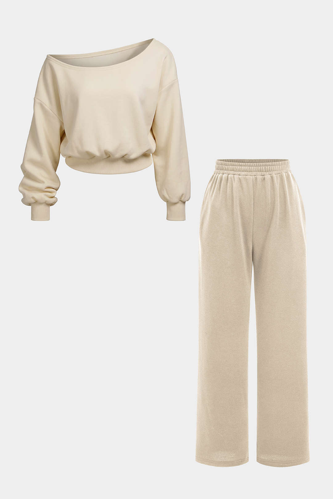 Esmee - Asymmetrische set met top en broek