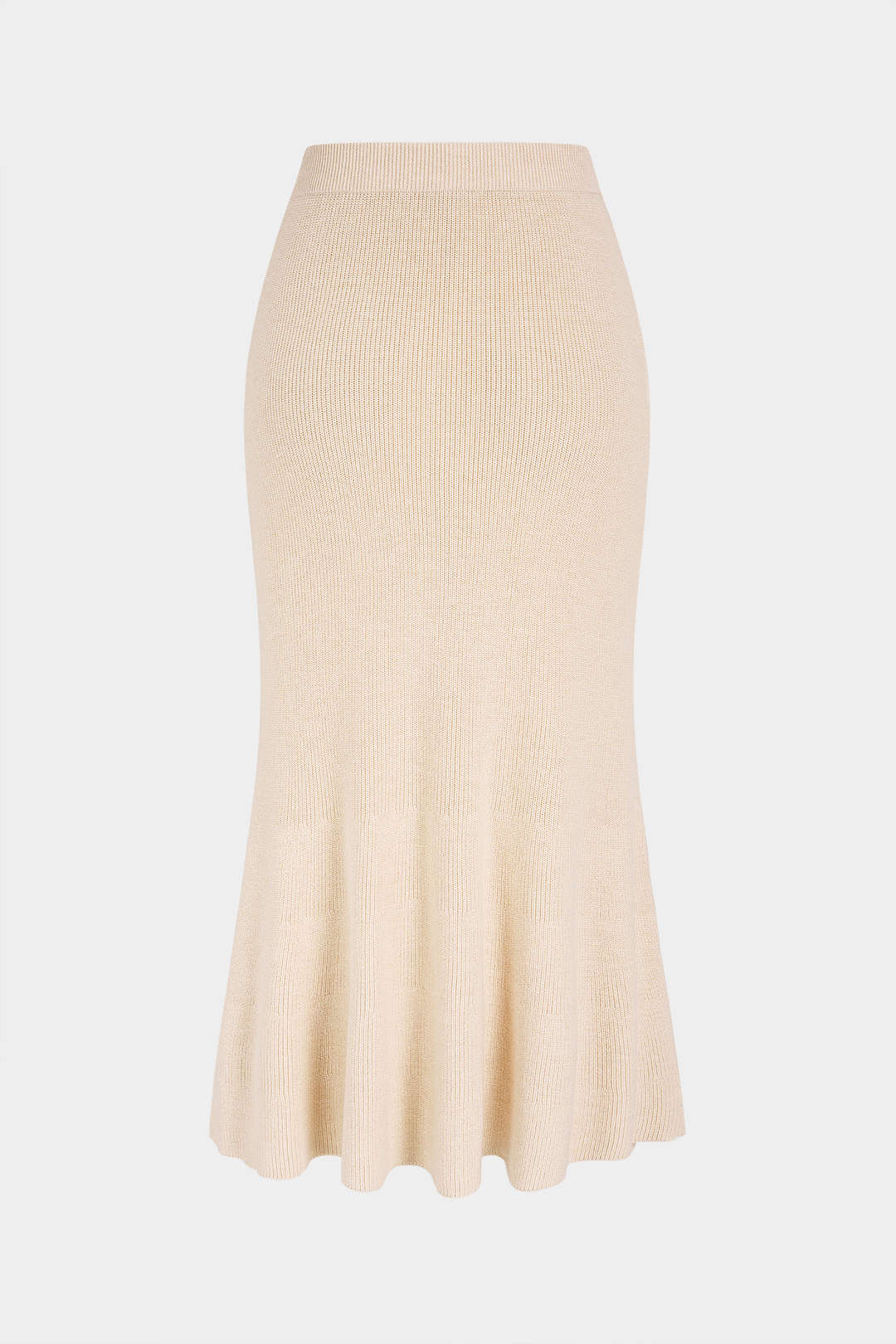Gebreide wollen rok met hoge taille
