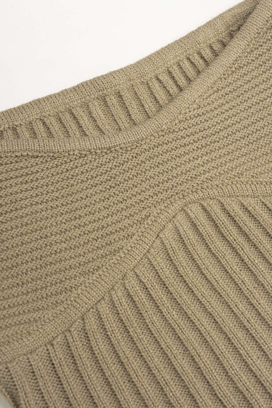 Gebreide geribde strapless top