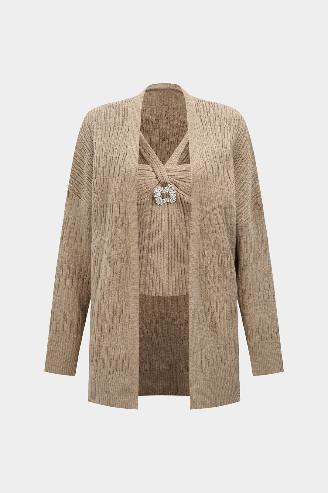 Clara - Gebreide set met top en vest