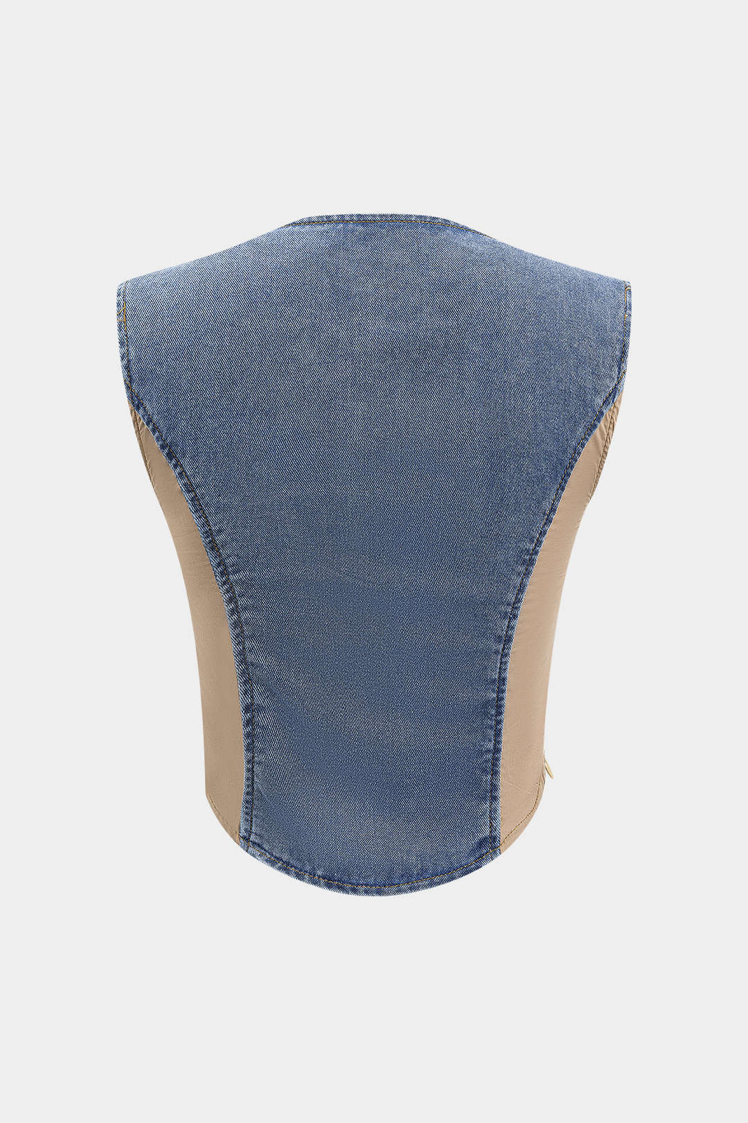 Denim patchwork top