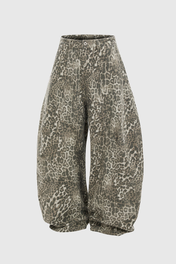Citlali Leopard Baggy Jeans