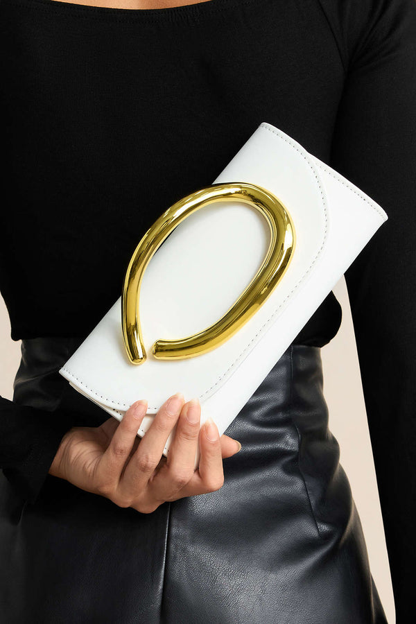 Metallic leren-look tas