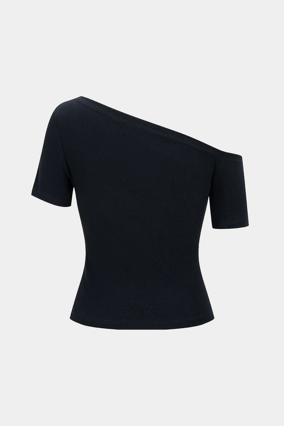 Dila - T-shirt met één schouder en korte mouwen