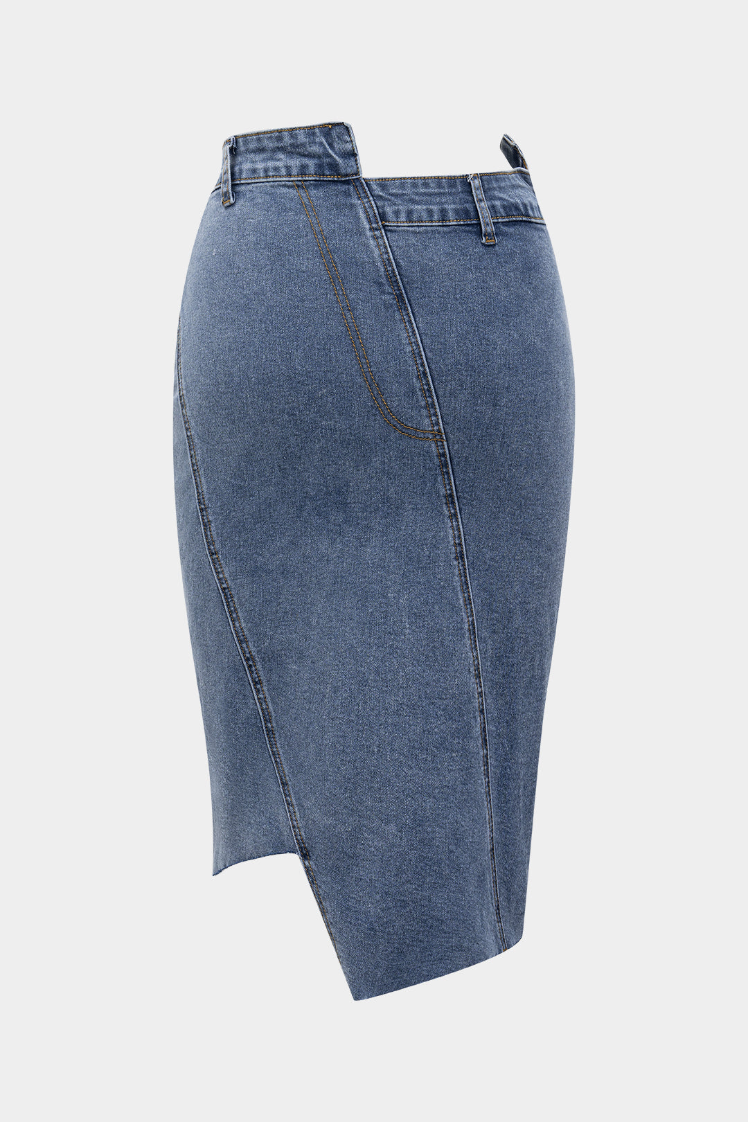 Denim rok met knoopjes