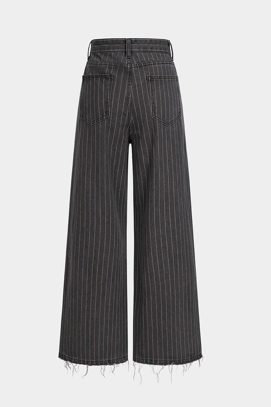Gestreepte jeans met rechte pijp