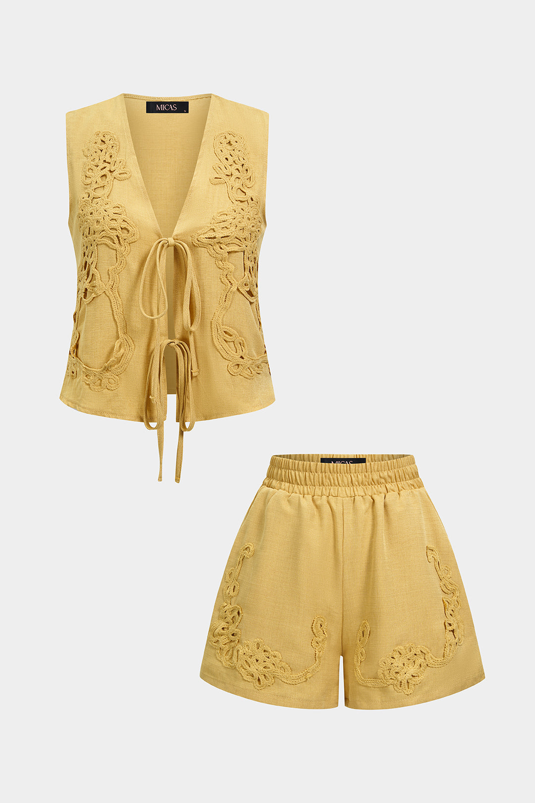 Ivy - Gestructureerde set met tanktop en short