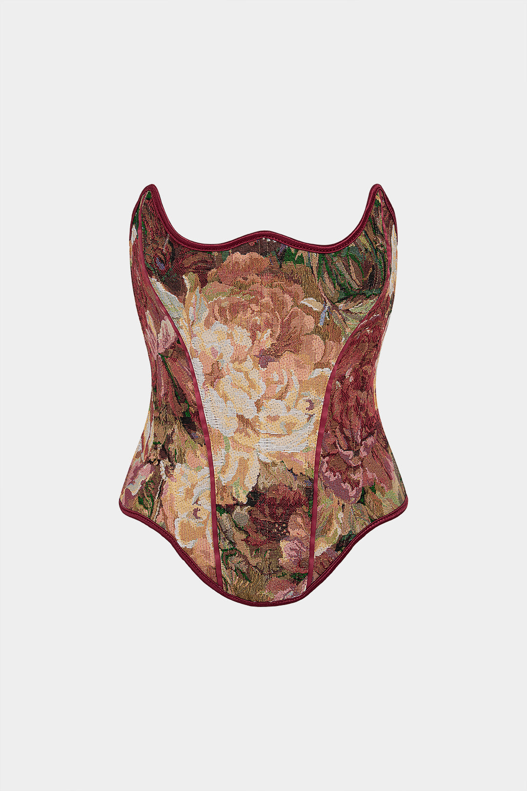 Tara - Bloemenprint strapless top