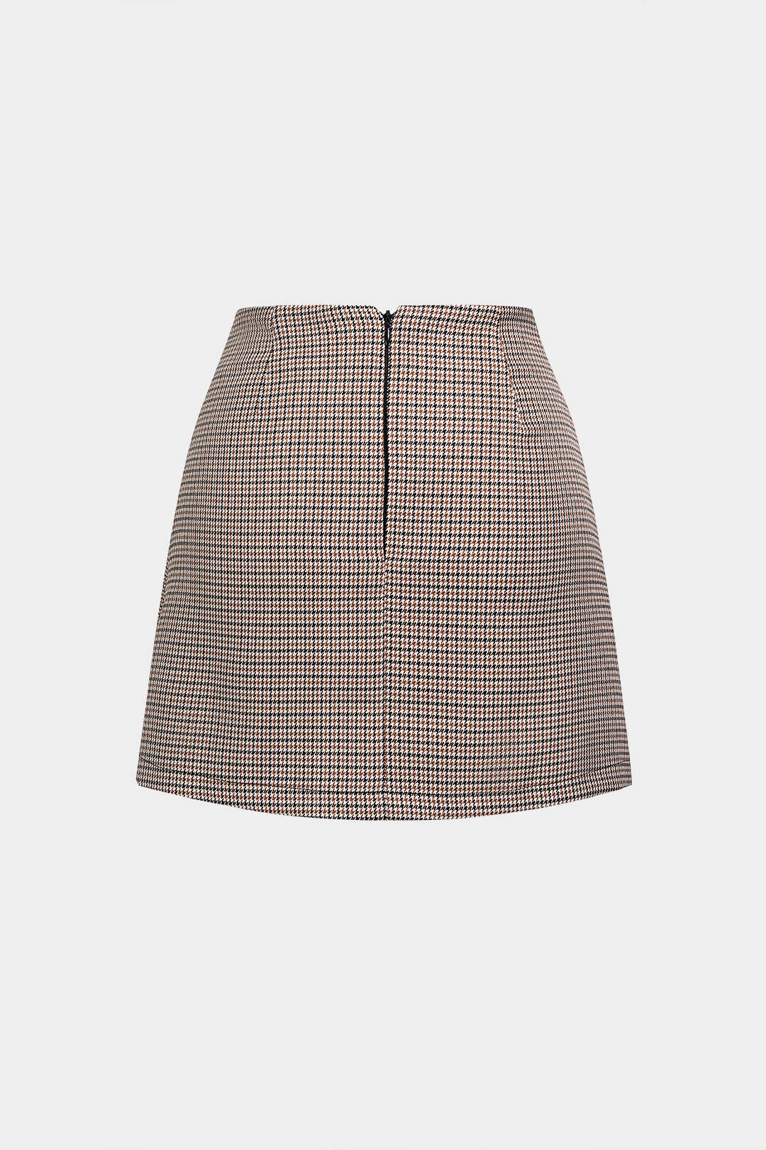Geruite asymmetrische minirok