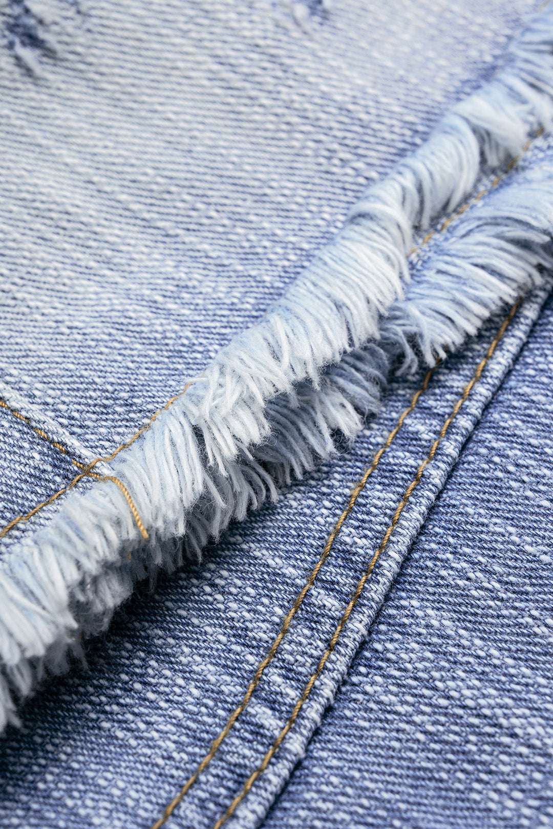 Denim asymmetrische rok met hoge taille en A-lijn