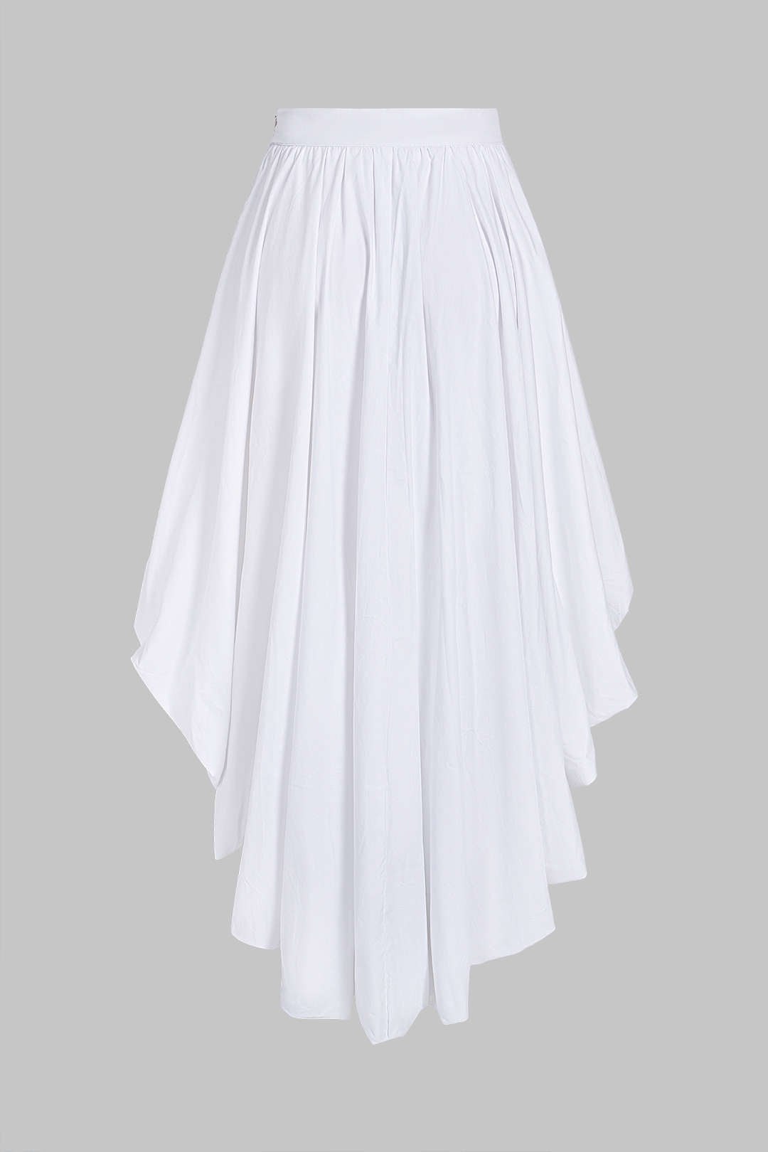 Rok met asymmetrische zoom en ruches