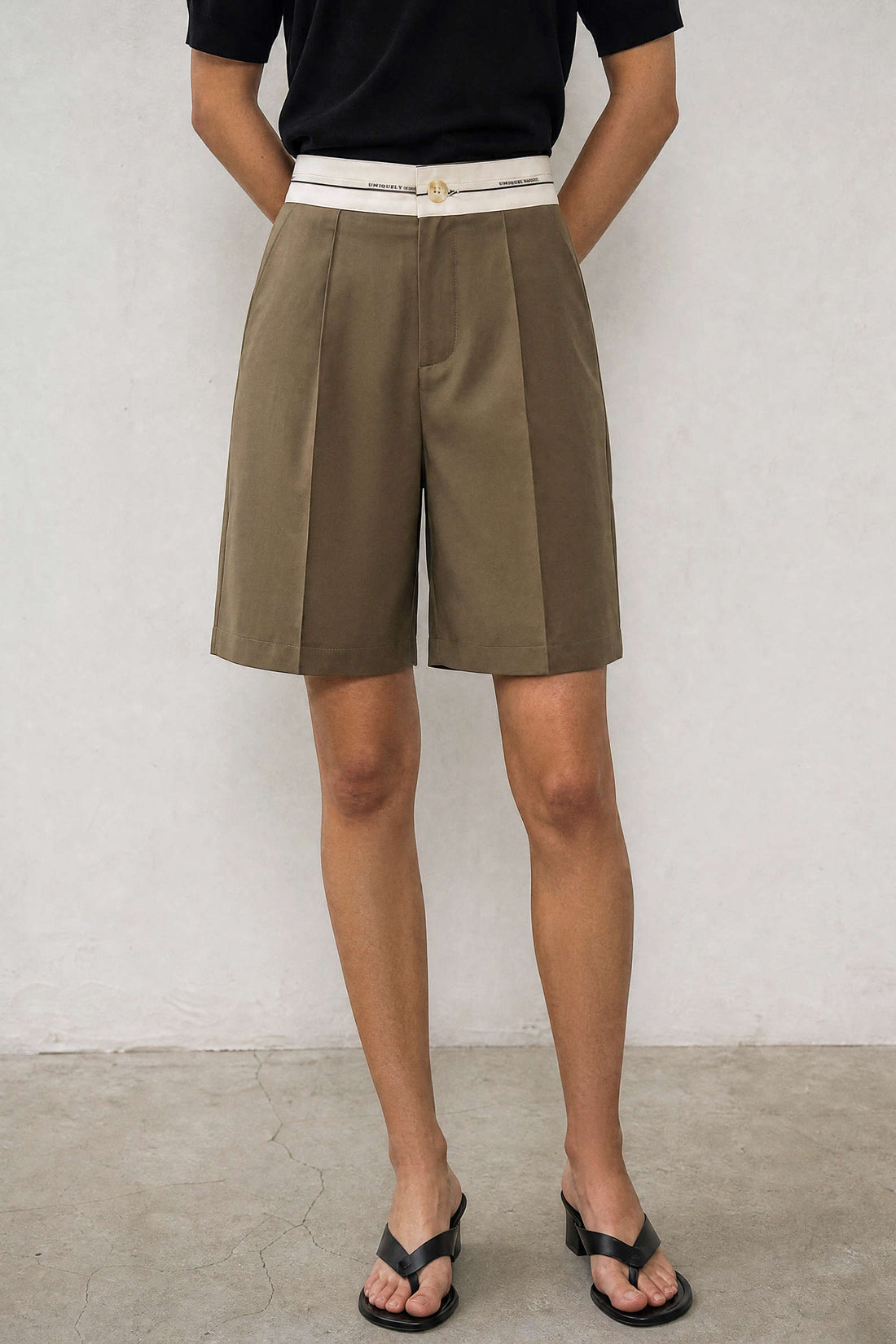 Luna - Short met hoge taille en wijde pijpen