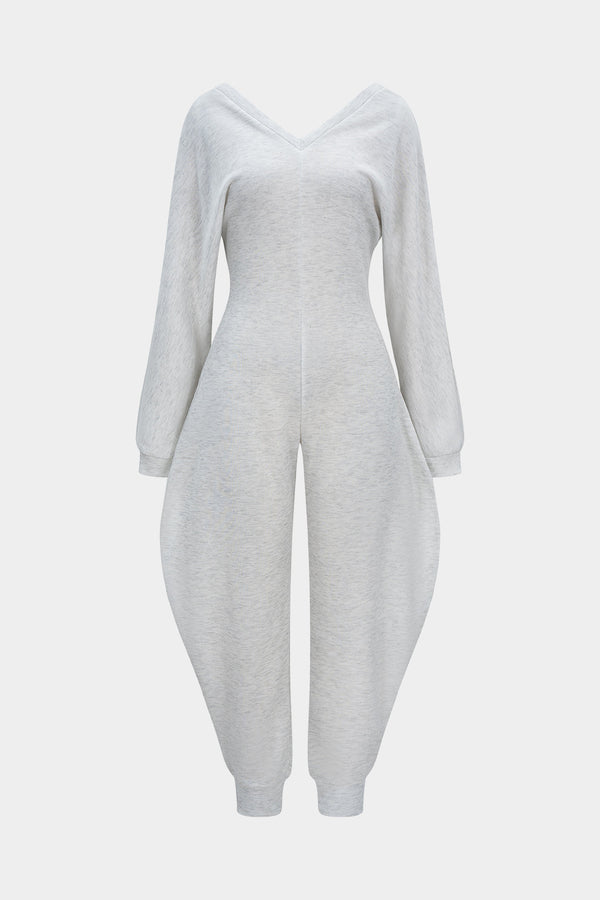 Becca - Jumpsuit met V-hals en lange mouwen