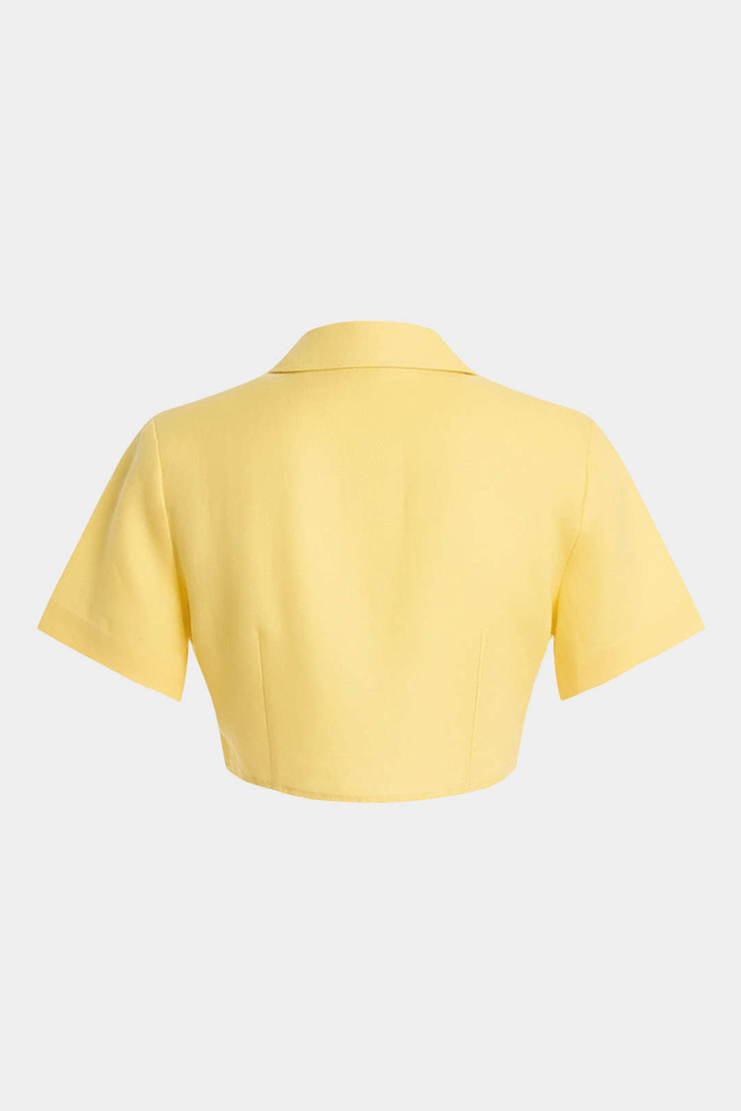 Linnen blouse met knoopjes en korte mouwen