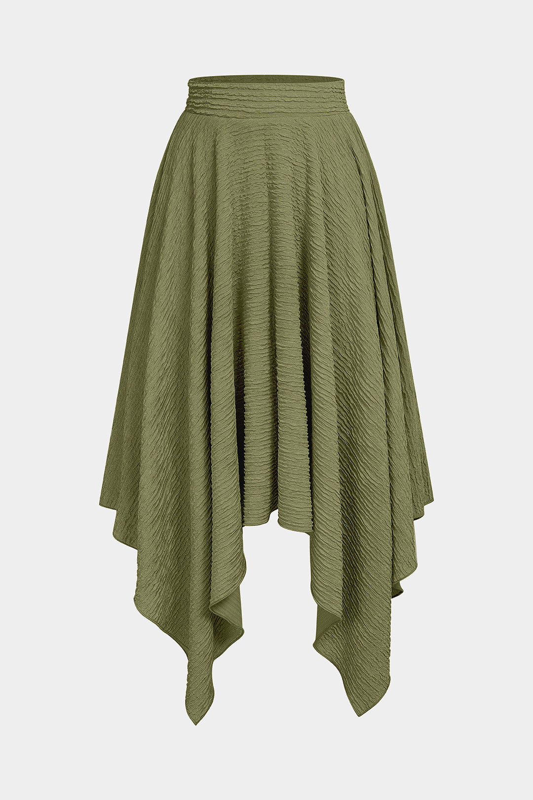 Gestructureerde asymmetrische rok met hoge taille