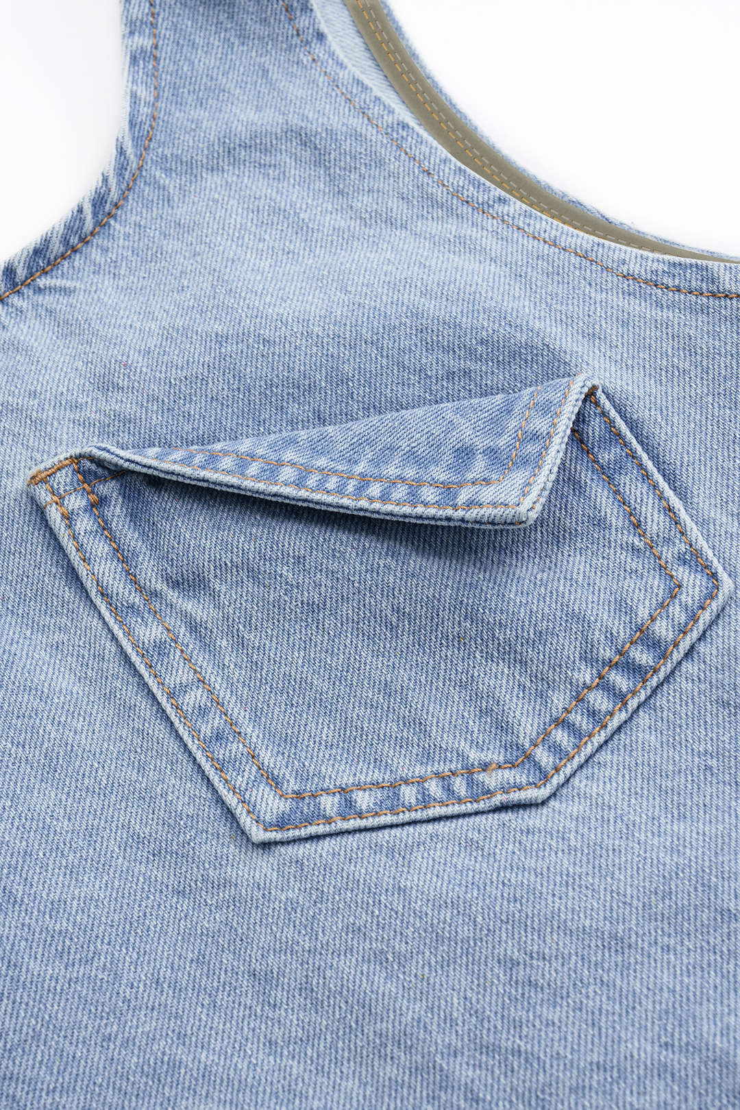Denim set met tanktop en short