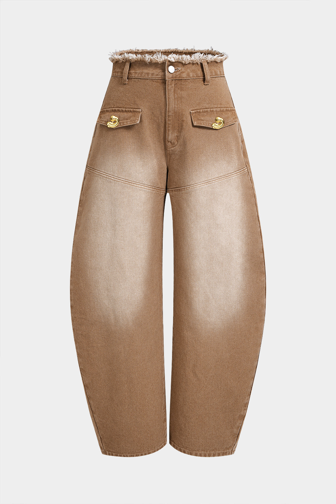 Jeans met zakken en rafelrand