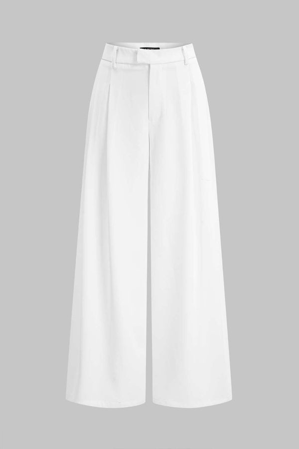 Effen broek met rechte pijp