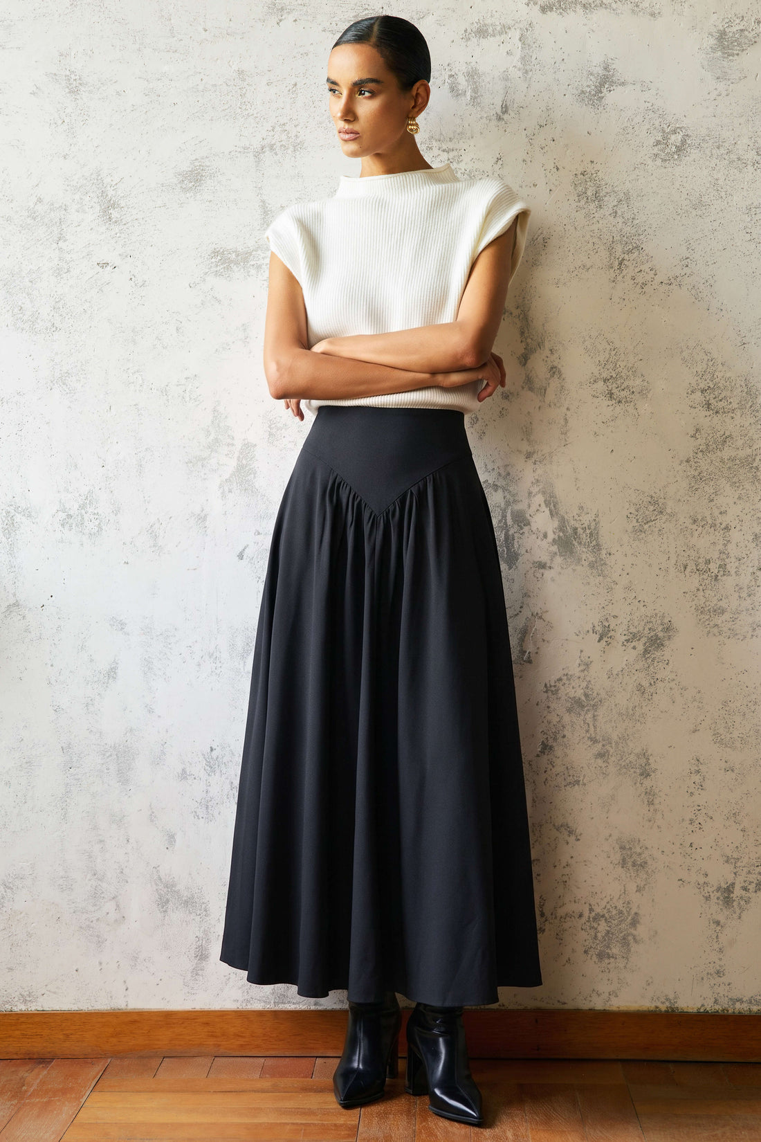 Merel - Rok met hoge taille en ruches