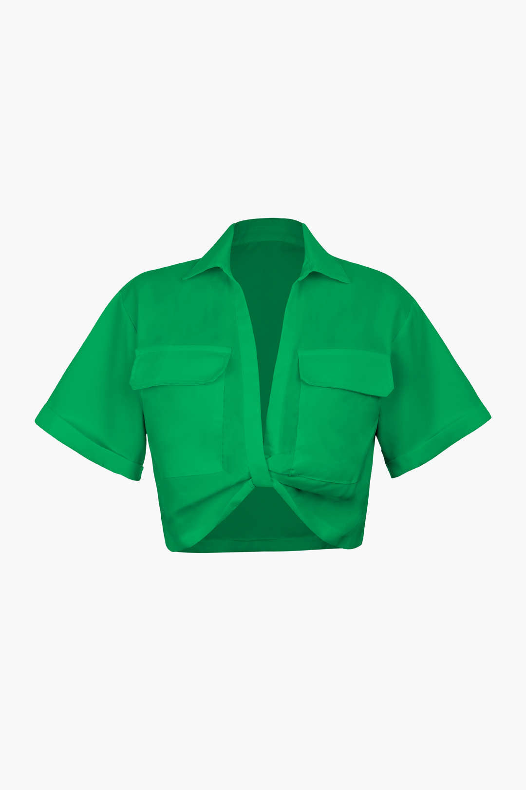 Blouse met zakken en gedraaid detail