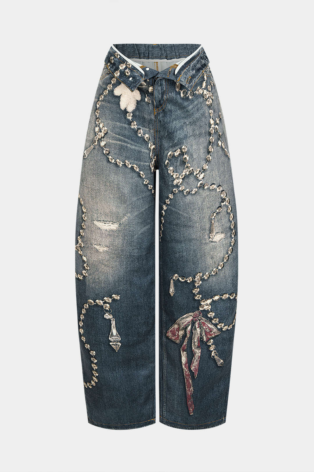 Greta - Broek met hoge taille en wijde pijpen