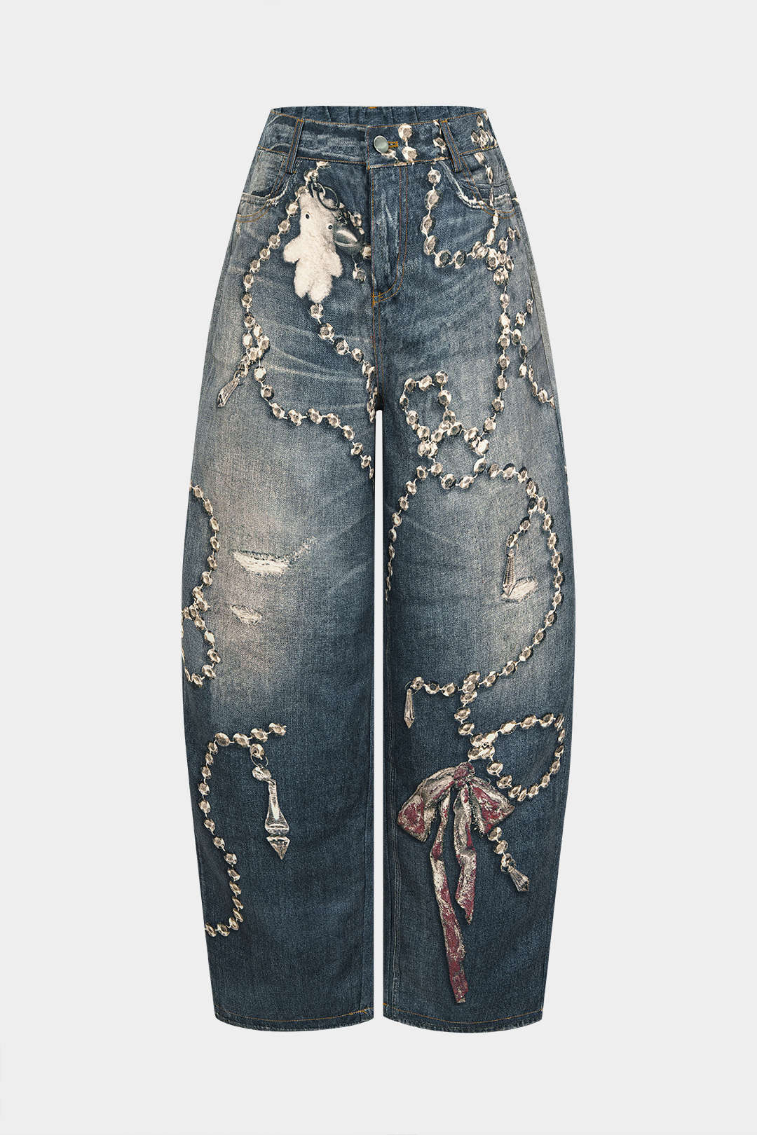 Greta - Broek met hoge taille en wijde pijpen