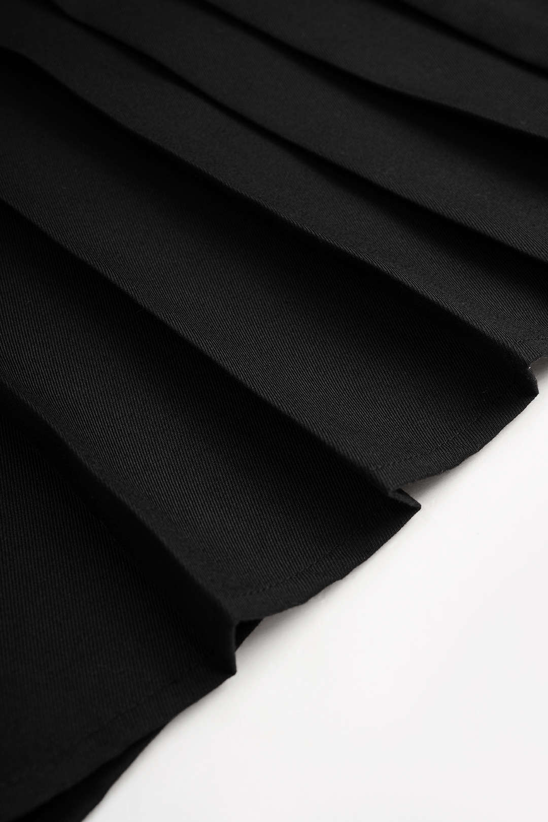 Effen geplooide rok met hoge taille