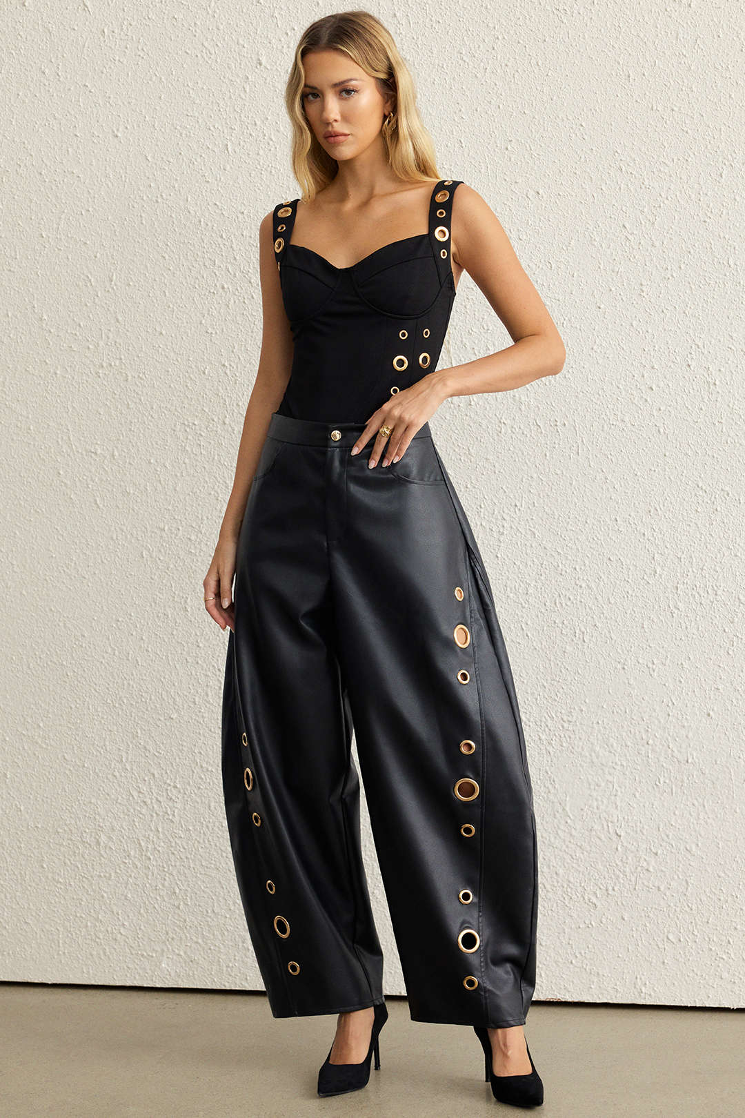 Metallic mouwloze body