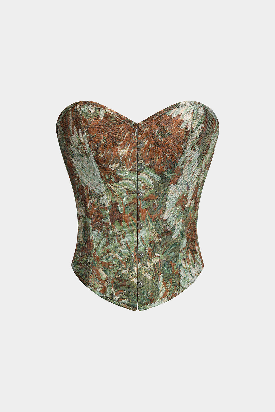 Bloemenprint strapless top met strapless pasvorm