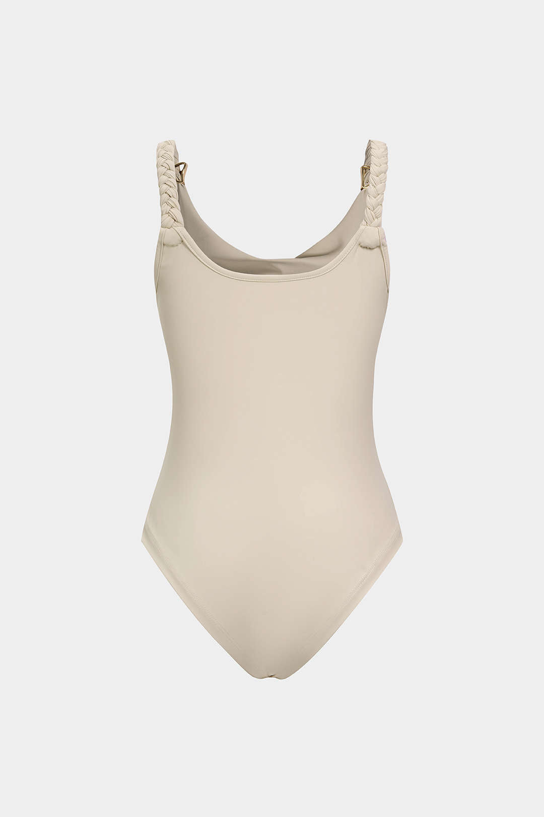 Ivana - Metallic mouwloze body met drapering en watervalhals