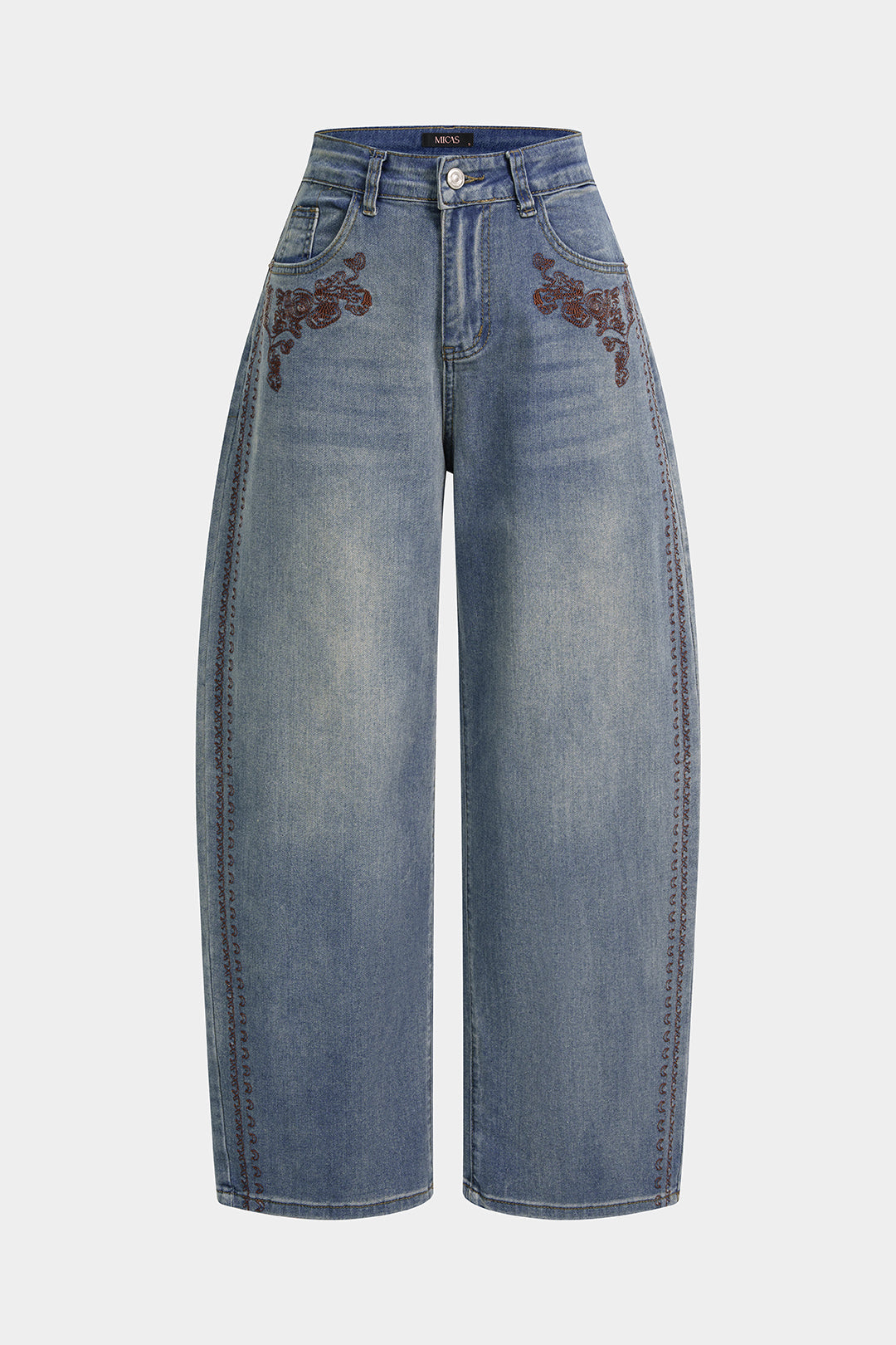 Hailey - Jeans met borduursel en zakken