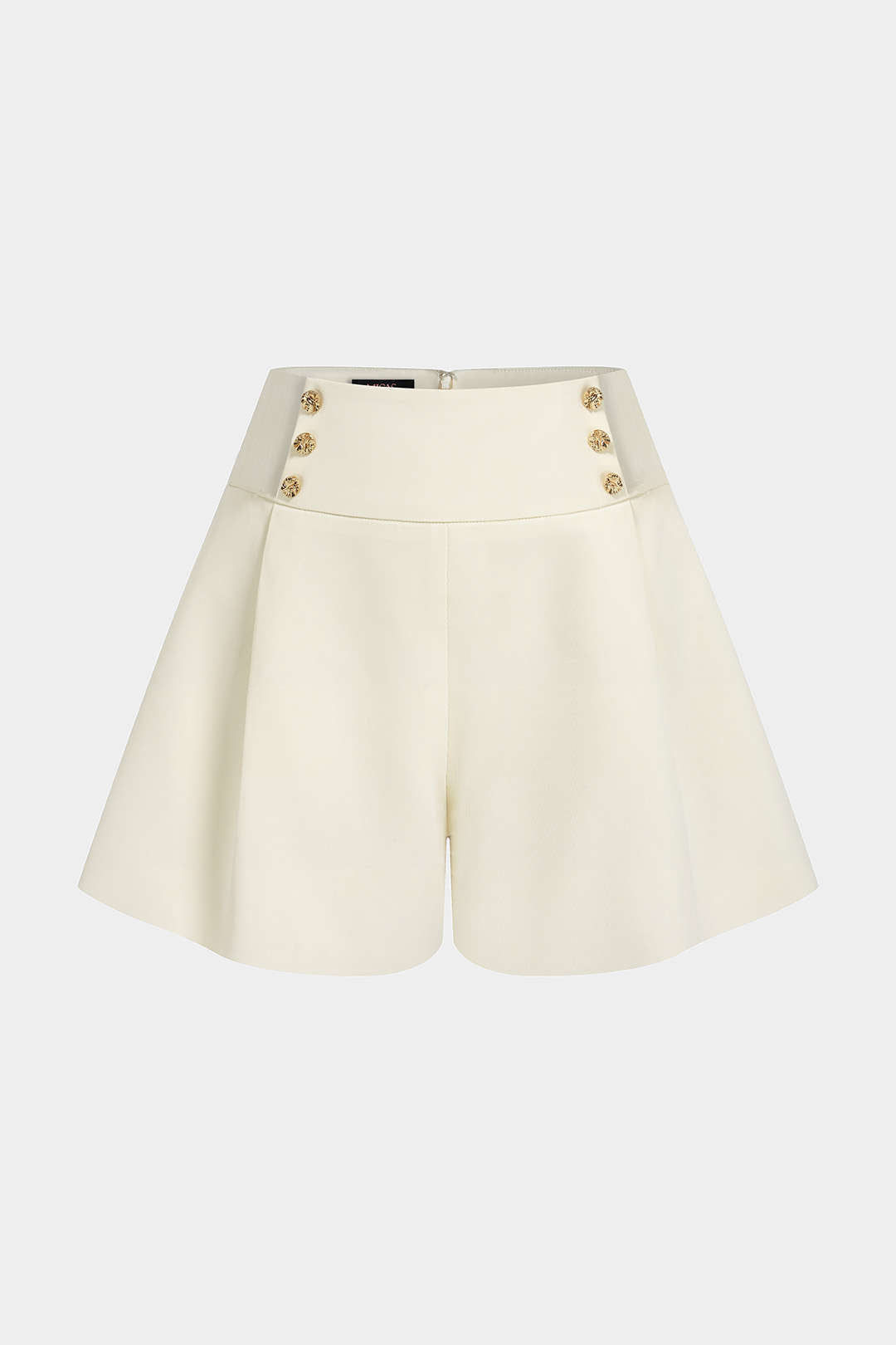Metallic short met wijde pijpen