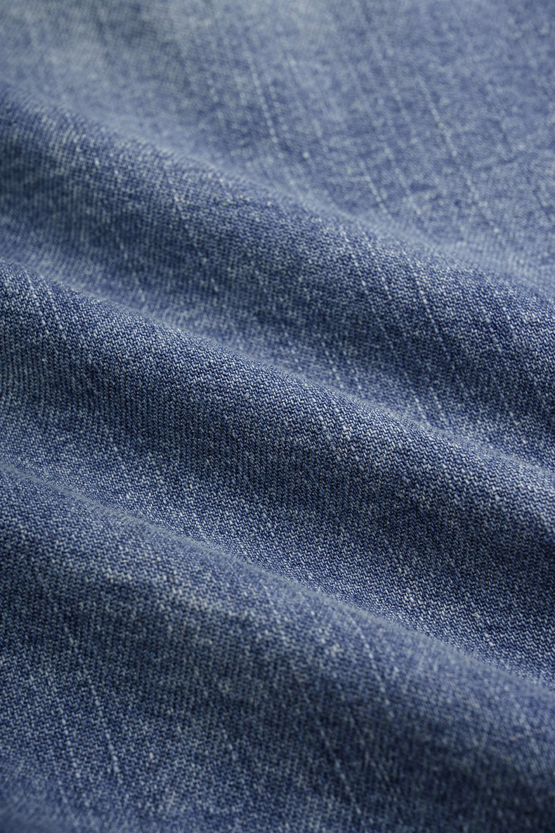 Denim blouse met strik, knoopdetail en lange mouwen