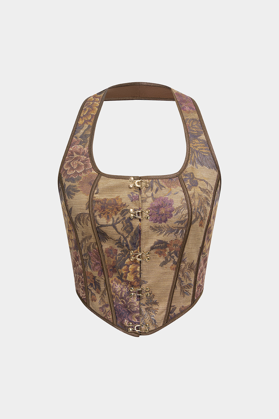 Bloemenprint tanktop met halternek