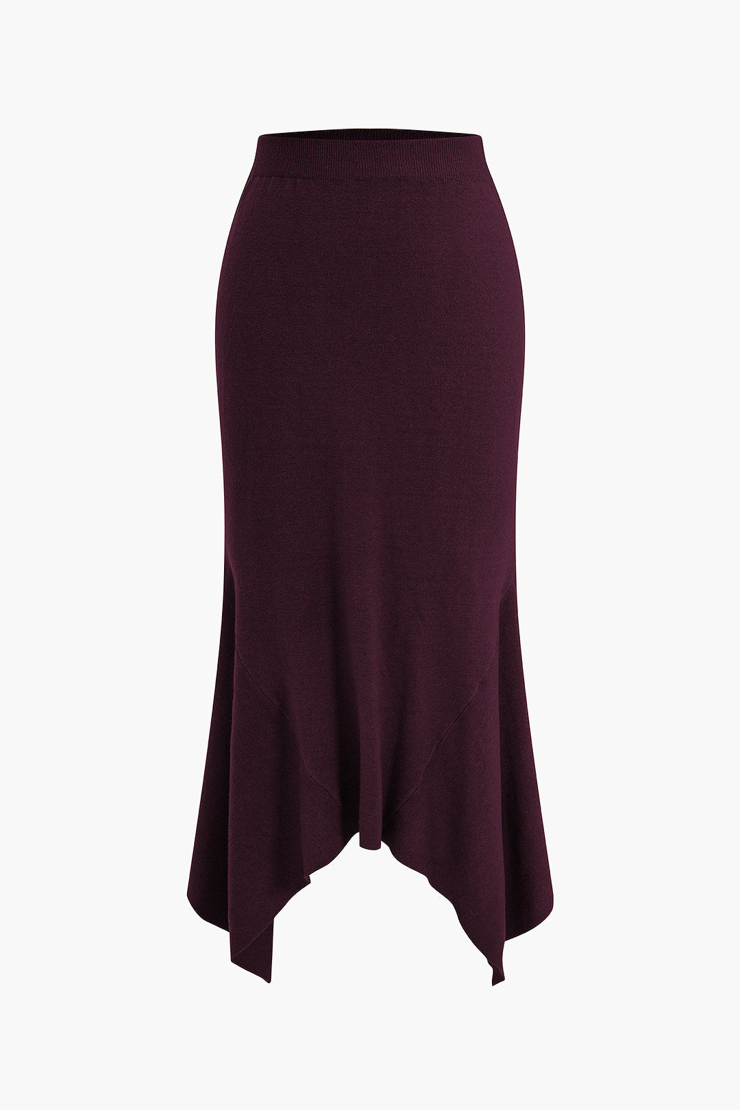 Effen asymmetrische rok