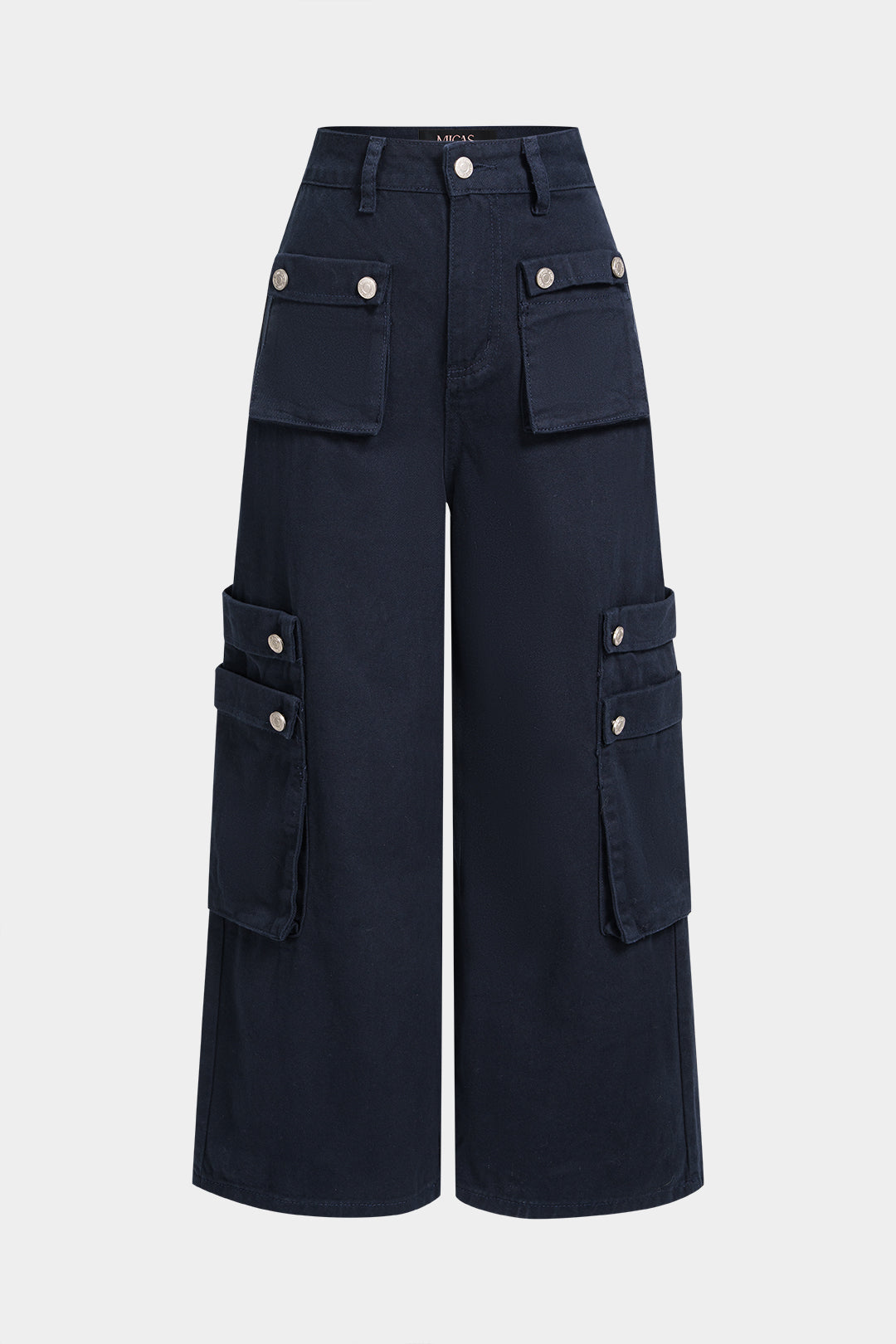 Sara - Jeans met hoge taille, zakken en wijde pijpen