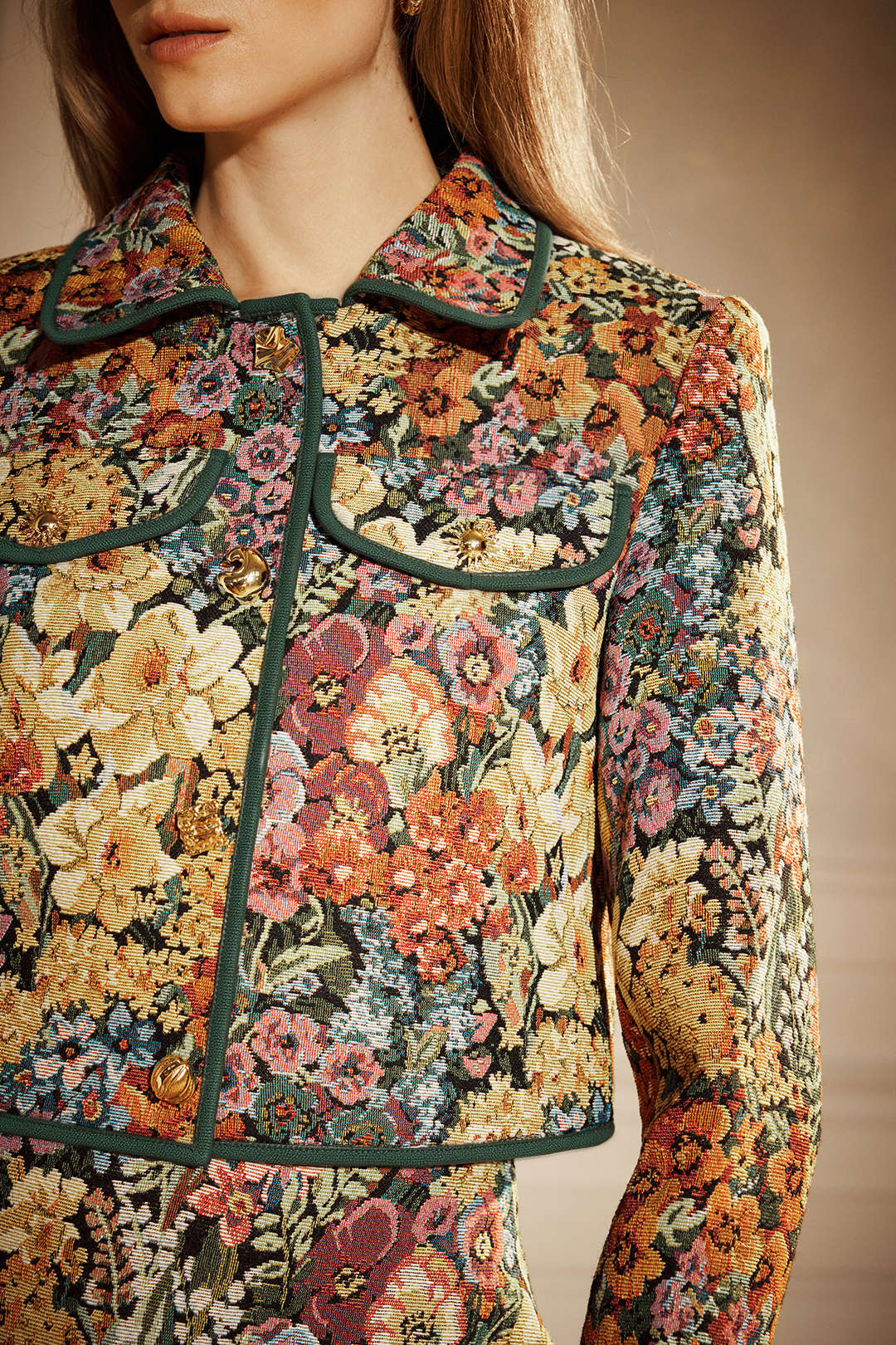 Jacquard jasje met revers