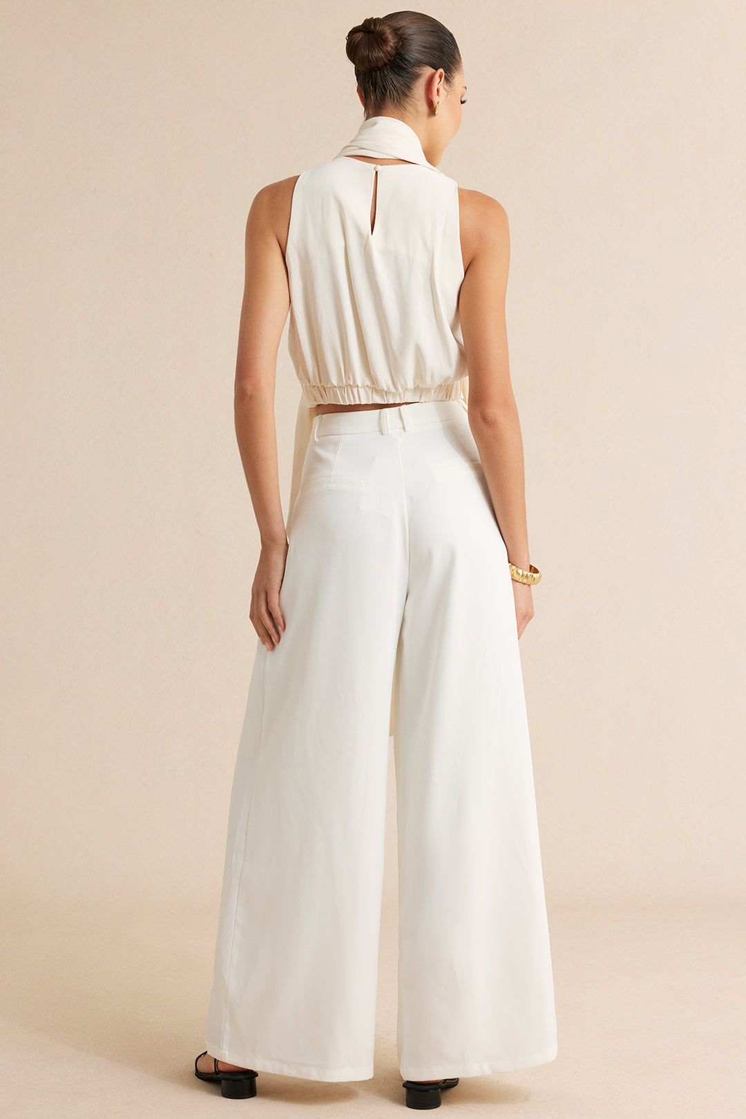 Asymmetrische tanktop met strik